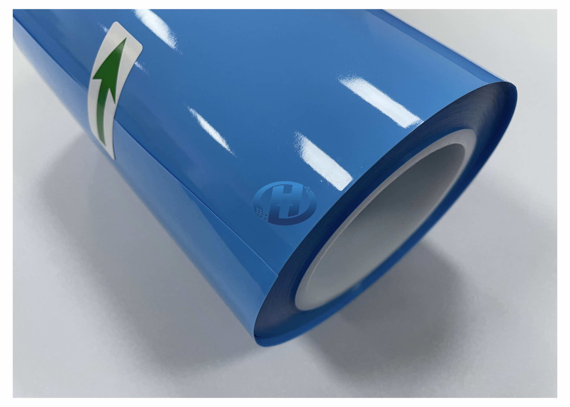 200 μm Blue HDPE Film UV Cured Silicone Coating Film Without Silicone Transfer No Residuals