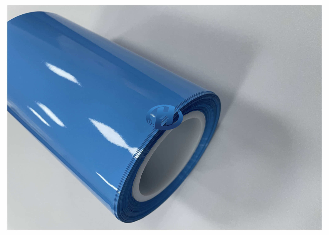 80 μm High Density Polyethylene Film Blue UV Cured Silicone Coating Film No Silicone Transfer No Residuals