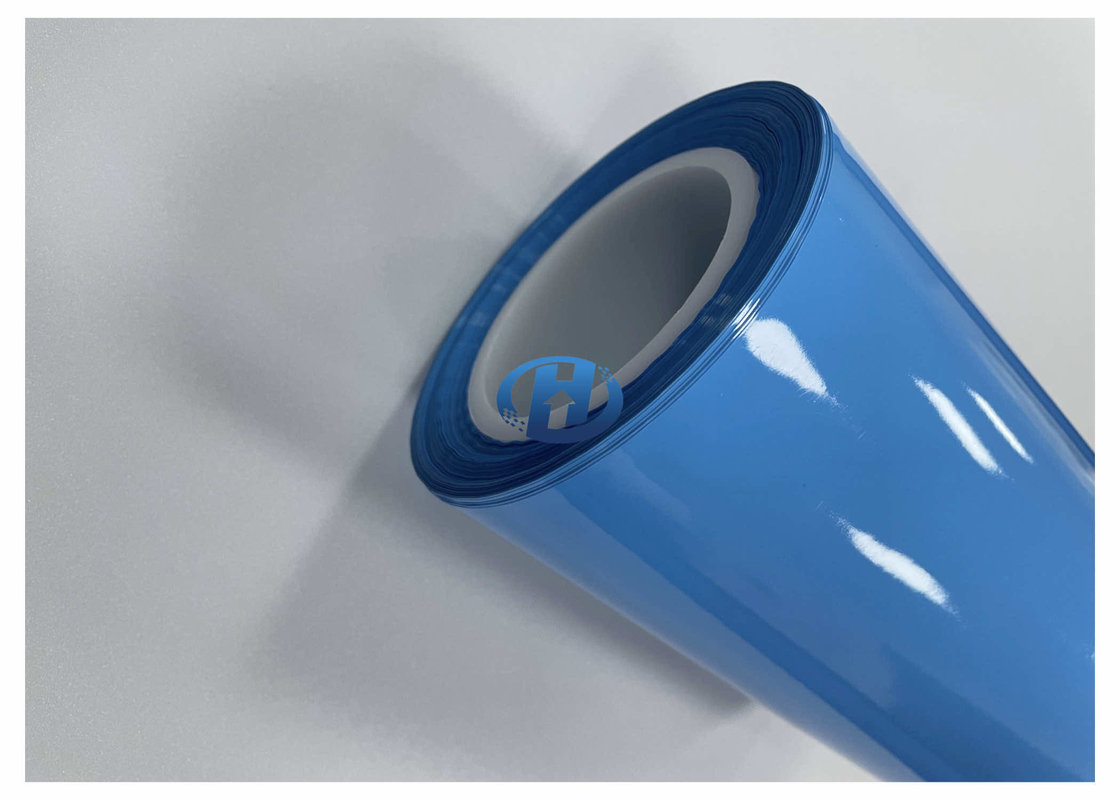 80 μm High Density Polyethylene Film Blue UV Cured Silicone Coating Film No Silicone Transfer No Residuals