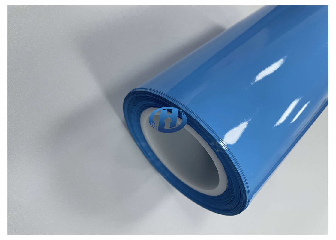 80 μm High Density Polyethylene Film Blue UV Cured Silicone Coating Film No Silicone Transfer No Residuals