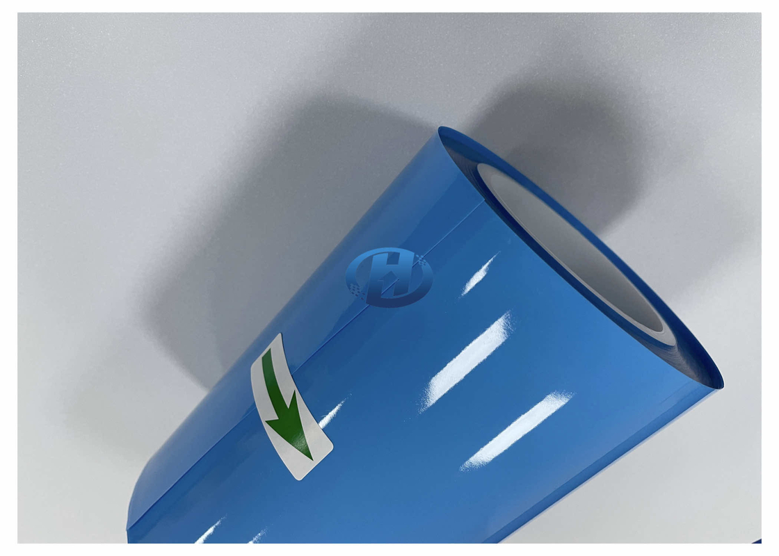 120 μm Blue HDPE Film, UV Cured Silicone Coating Film Without Silicone Transfer No Residuals