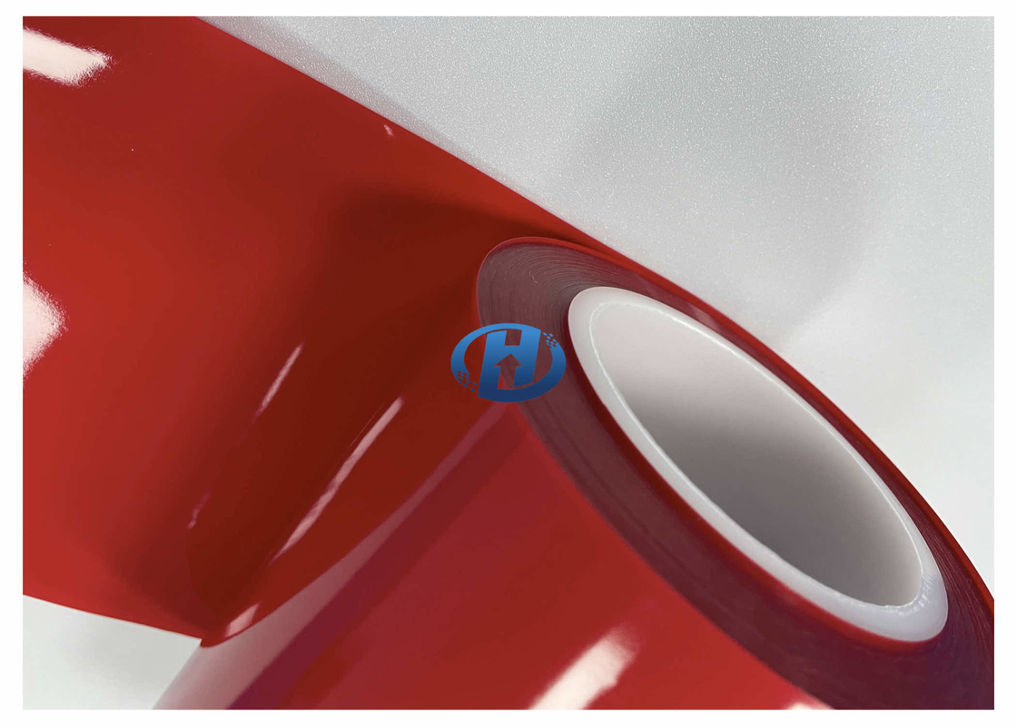 120 μm Red LDPE Film Single Side UV Cured Silicone Coating Film Without Silicone Transfer No Residuals Mainly for Tape