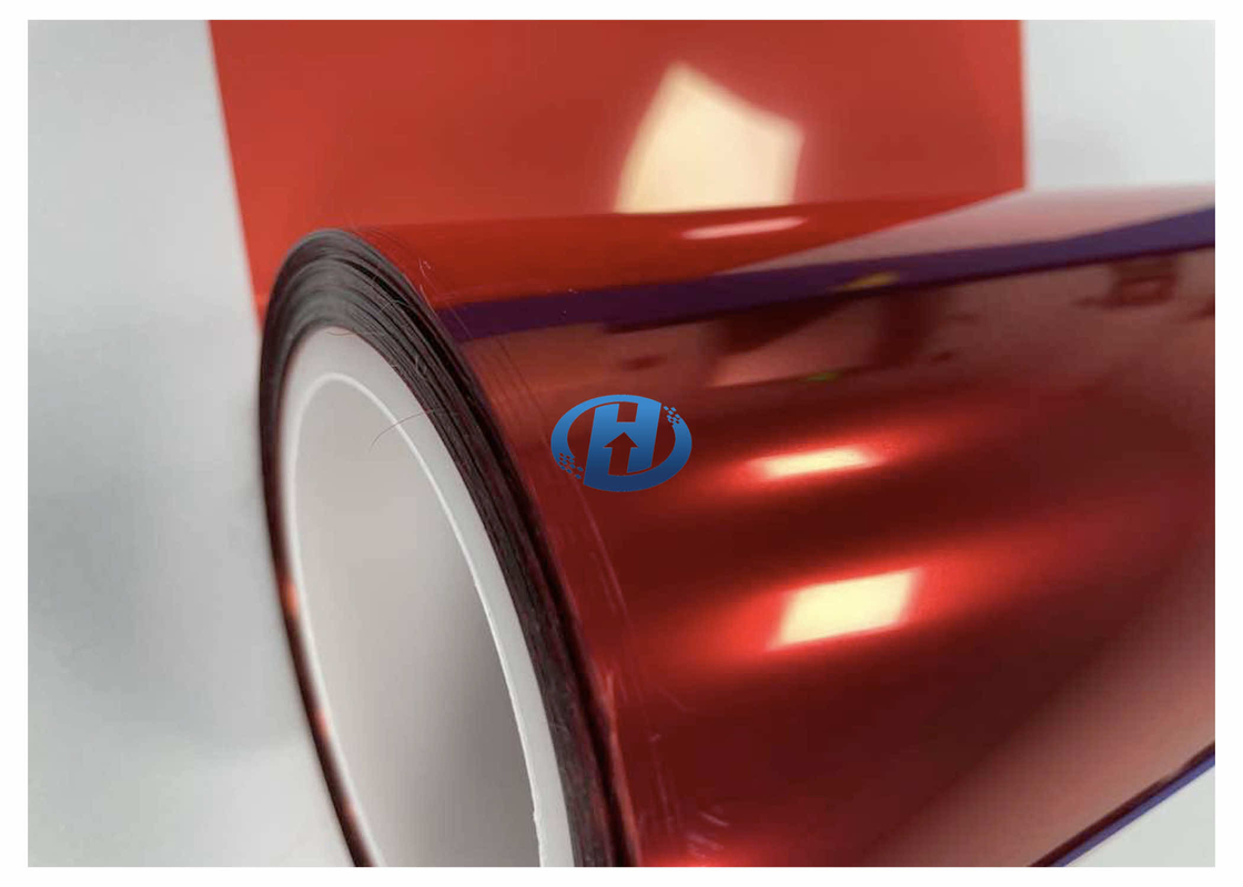 50 μm Red PET Release Film Single Side UV Cured Silicone Coating