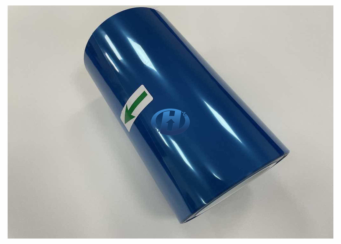 50 μm Polyester Blue Film, Silicone Release Film Easy Peeloff Without Residuals