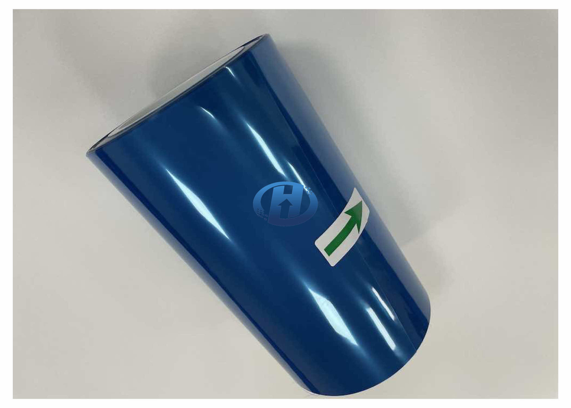 50 μm Polyester Blue Film, Silicone Release Film Easy Peeloff Without Residuals