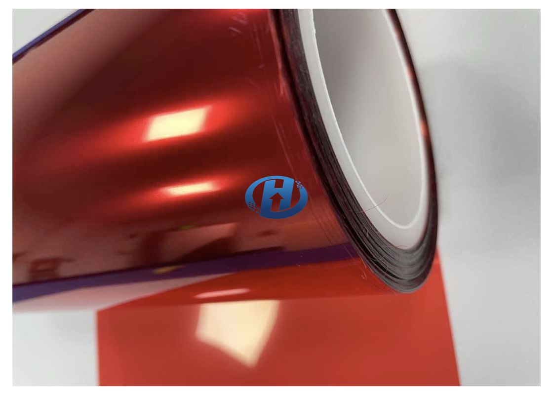 50 μm Red PET Release Film Single Side UV Cured Silicone Coating