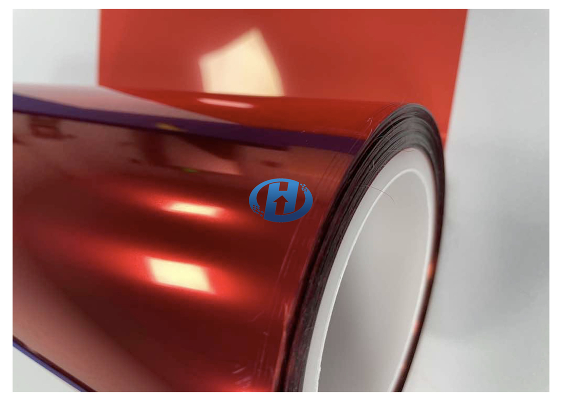 50 μm Red PET Release Film Single Side UV Cured Silicone Coating