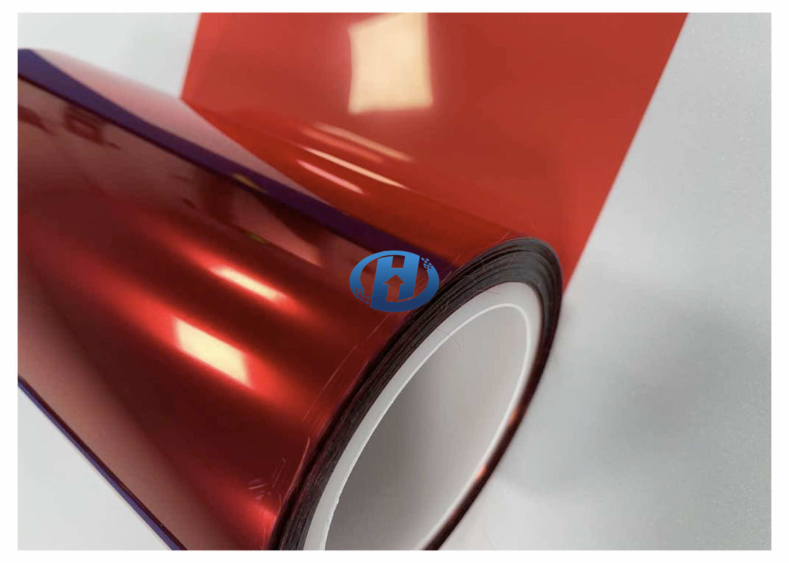 36 μm Red PET Anti Static Film UV Cured Silicone Coating Film Mainly used as waste discharge films in 3C industries