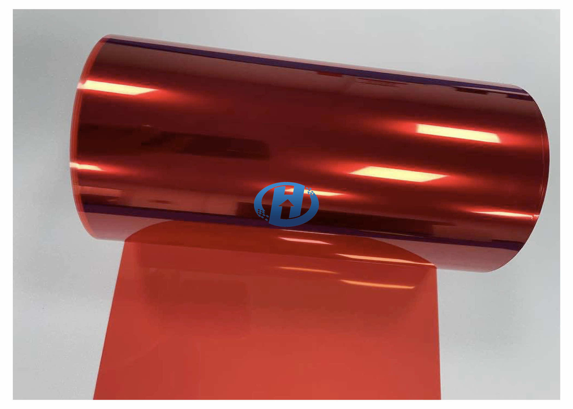 36 μm Red PET Anti Static Film UV Cured Silicone Coating Film Mainly used as waste discharge films in 3C industries
